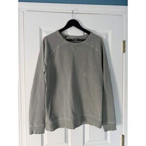 VRST Sweatshirt Mens Raglan Crewneck Sage Green Cotton Long Sleeve Mens Medium